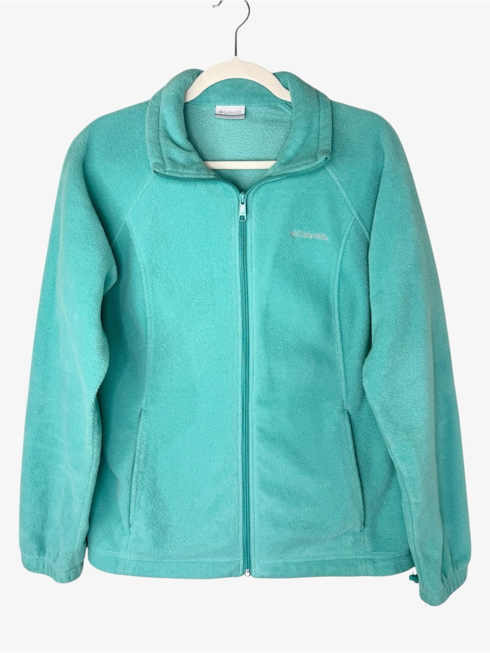 Columbia Women’s Benton Springs Full Zip Fleece Jacket Seafoam Teal Large Aqua